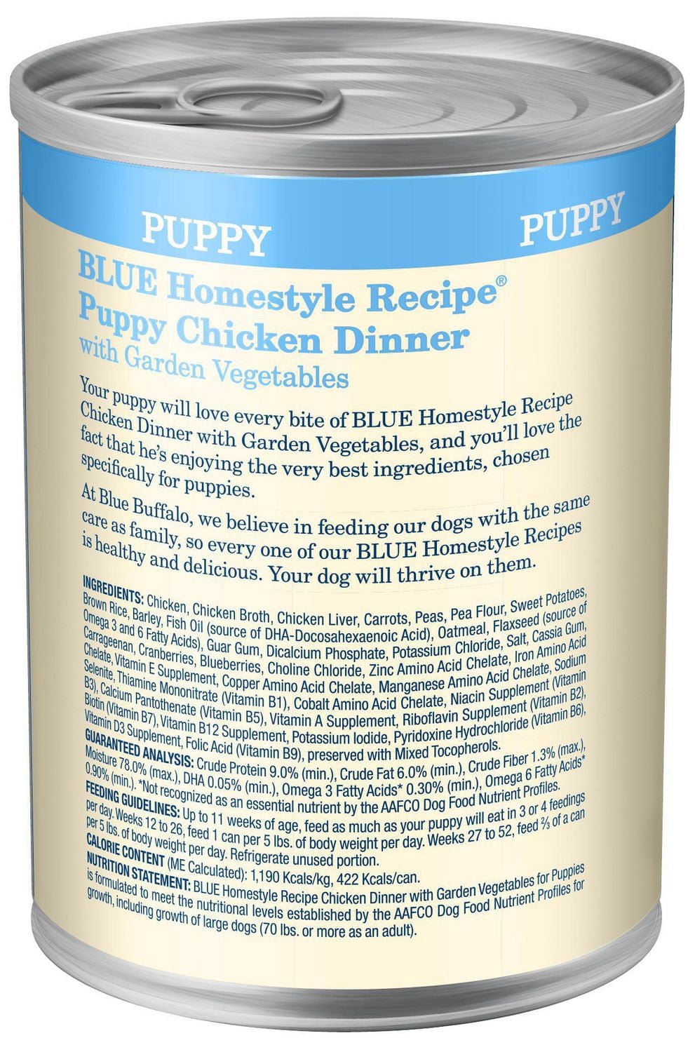 Blue Buffalo Homestyle Recipe Repas au poulet pour chiots, nourriture humide, boîte de 354 ml (12,5 oz)