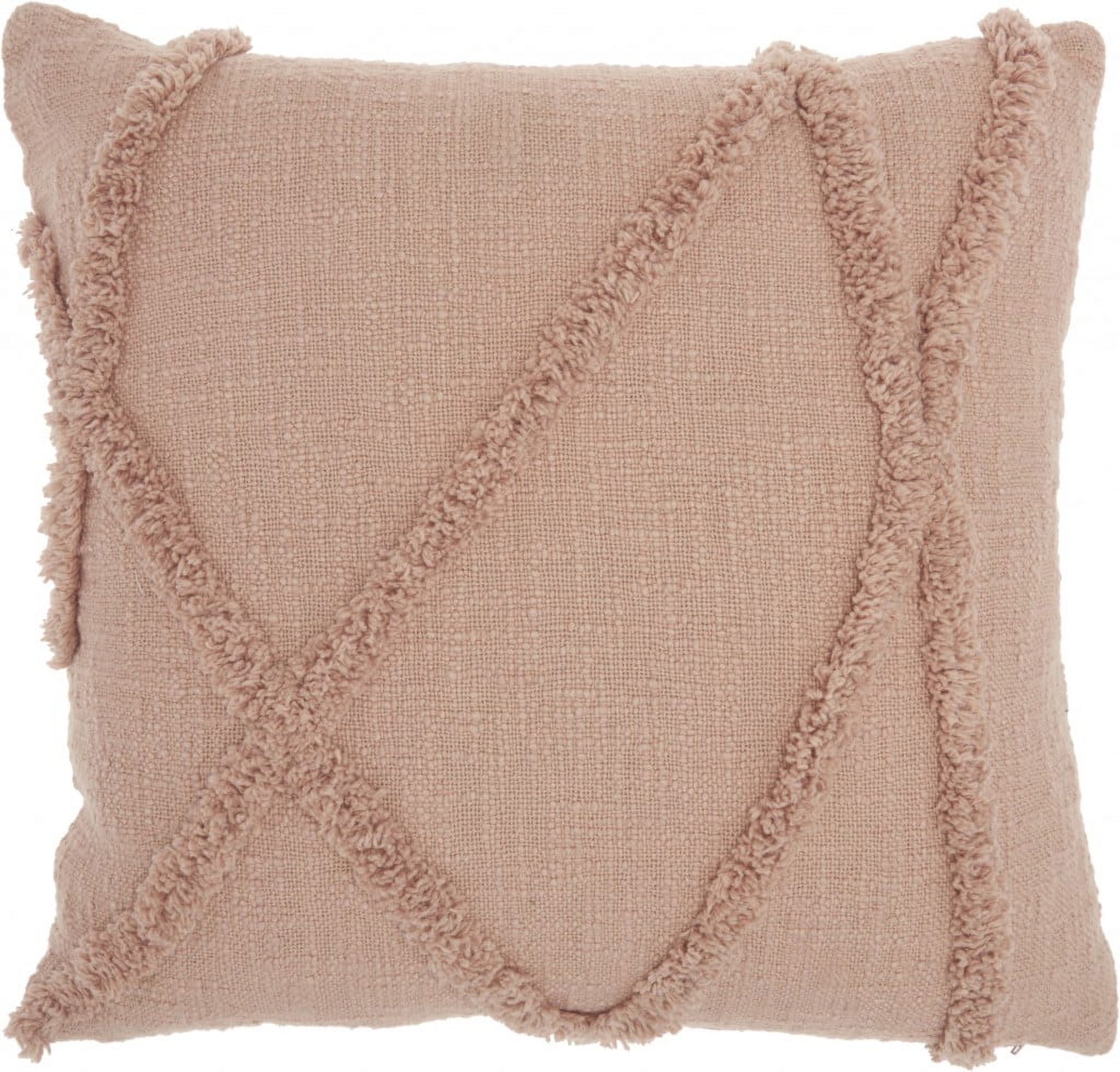 homeroots Décoration Intérieure 386304 Boho Chic Blush Lignes Texturées Coussin Décoratif