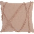 thumbnail image 1 of homeroots home decor 386304 Boho Chic Blush Textured Lines Throw Pillow, 1 of 1