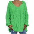 thumbnail image 2 of RKSTN Sweaters for Women Fashion Loose Large Size Color Hood Long Sleeves Sweater Tops Fall Sweaters, 2 of 8