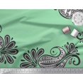 thumbnail image 3 of Soimoi Green polyester Crepe Fabric Geomertic & Paisley Print Fabric by the Yard 42 Inch Wide, 3 of 3