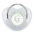 thumbnail image 1 of Silicone Baby Pacifier Silver A-Z Letters Safe BPA Free One Piece Seamless Pacifier with Lid for Infant 6-18 Months, 1 of 7