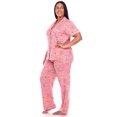 thumbnail image 3 of White Mark Ensemble de Pyjama Tropical à Manches Courtes à Boutons pour Femmes, 3 of 6