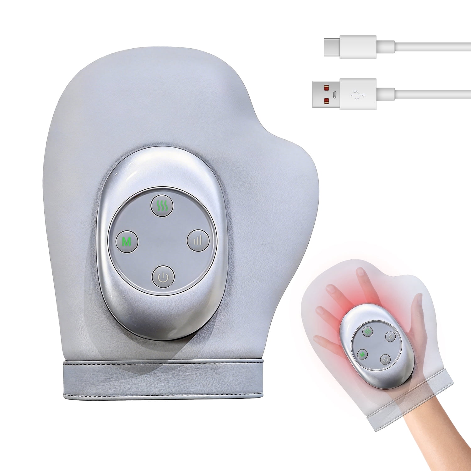 ZDSSY Dynamic Air Compression Hand Massager with 3 Levels Warm HeatingTherapy Heated, Hand Massager with Compression, Gift for Pain Relief and Finger Numbness Relief