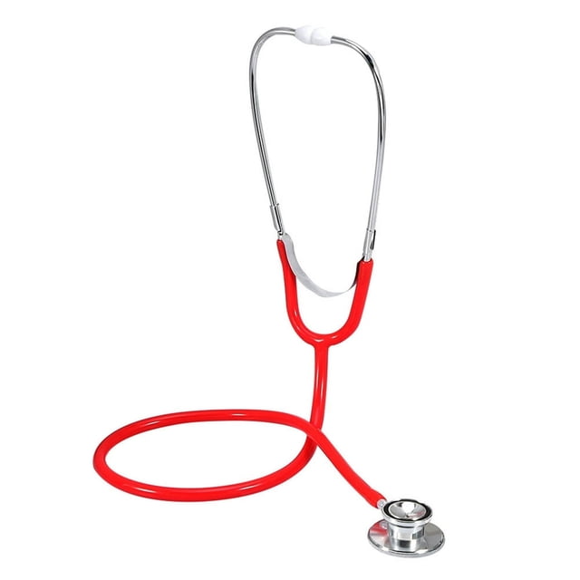 YOPTOP Profession Double Stethoscope Multifunctional Stethoscope Estetoscopio Health Care Tool Soft Double Tube Stethoscope For Noise Reduction,red