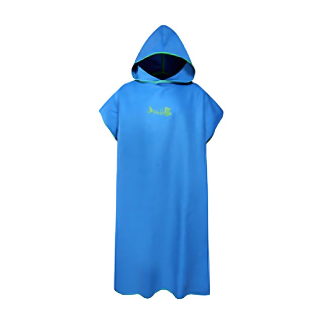 ZheElen Fiber Quick Drying Surfing Poncho Lightweight With Protection Fashionable Style For Adults blue