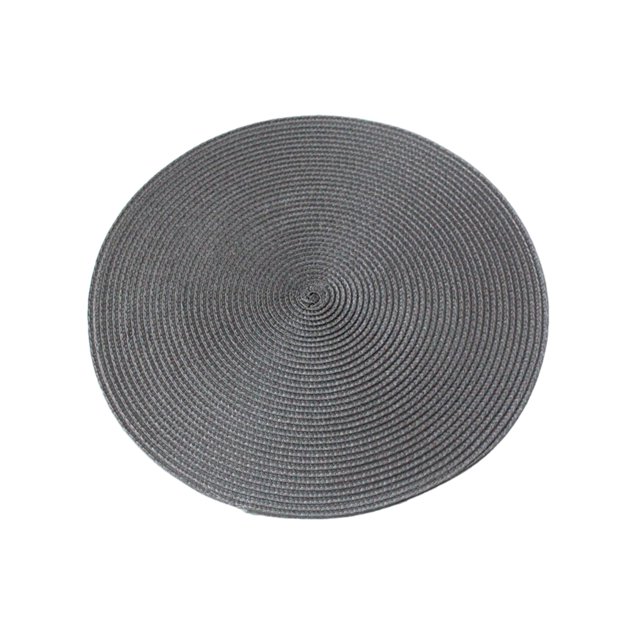 Unatoiry Napperons de Table PP Antidérapants Légers Faciles d'Entretien Napperons Ronds Tapis de Table Napperons Gris Foncé 1 Ensemble