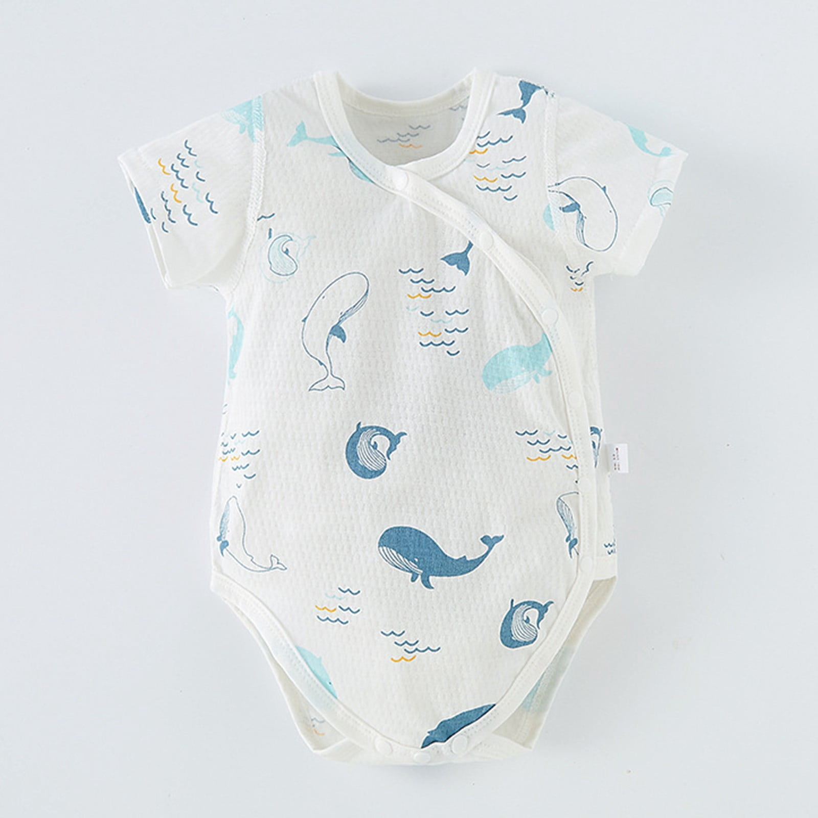 JDQJBZ Unisex Baby Short Sleeve Bodysuit Print Cotton Romper Jumpsuit