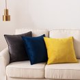thumbnail image 4 of Housse de Coussin de Siège Couleur Unie Velours Robuste de Rechange Douce Décorative Réutilisable à Fermeture Éclair Housse de Coussin de Sofa Accessoires Bleu 50x50cm, 4 of 9