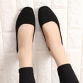 thumbnail image 4 of Kcodviy Femmes Filles Uni Grande Taille 9 Chaussures Femmes Décontractées Taille à Enfiler Plates Décontractées Chaussures Peu Profondes Confort Décontracté Simple Nouveau Bout Rond Plates Décontractées Chaussures pour Femmes, 4 of 7