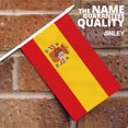 thumbnail image 2 of Anley Spain Mini Flag 12 Pack - Hand Held Small Miniature Spanish Flags on Stick - 5.5x8 Inch with Solid Pole & Spear Top, 2 of 7