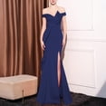 thumbnail image 1 of UPPADA Wedding Guest Dresses for Women One Shoulder Ruched Formal Evening Dress Wrap Ruffle Hem Dress Halter Bodycon Maxi Dress High Waist Party Prom Gown Cocktail Dress of Day Sales Today, 1 of 4