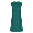 thumbnail image 5 of Penkiiy Robes de Printemps pour Femmes 2024 Décontractées Imprimées Amples Couleur Unie Col Rond Tempérament Élégantes Robes Dos Nu L Vert, 5 of 5