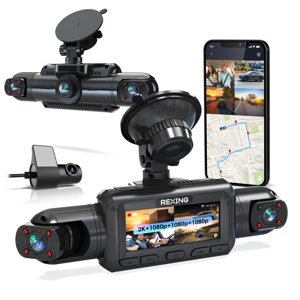 Rexing L4-2K 4 Chaîne Dash Cam 2K Résolution de front & 1080p Tout autour avec Wi-Fi & GPS
