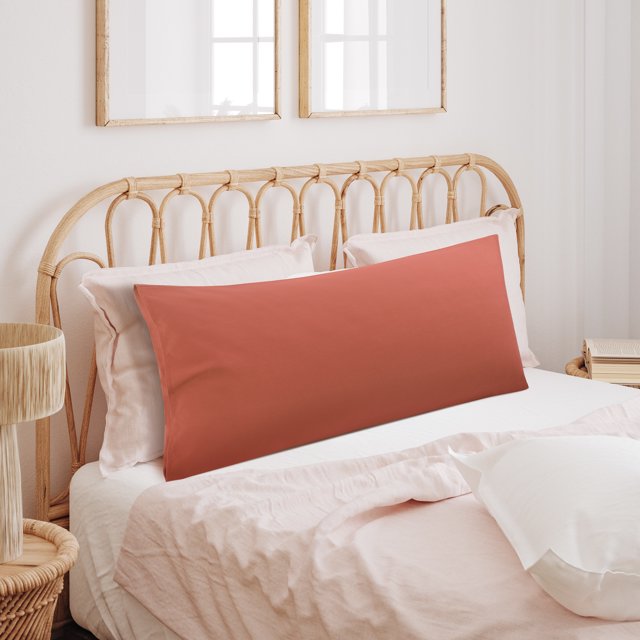 PiccoCasa Body Pillowcase Soft 1800 Series Microfiber Long Pillow Cover, Standard Orange