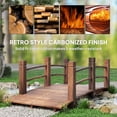 thumbnail image 4 of Outsunny 5FT Wood Garden Bridge, Outdoor Decorative Moon Bridge, 4 of 10