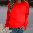 thumbnail image 1 of Liquidation à 50 % Chandail Surdimensionné pour Femmes 2023 Mode Décontractée Manches Longues Col Rond Chandail pour Dames Hauts Blouse, 1 of 4