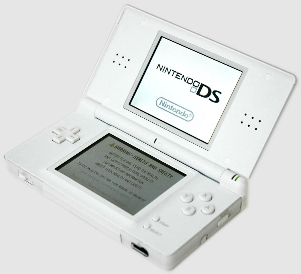 Authentic Nintendo DS Lite (Polar White) with Stylus & Charger