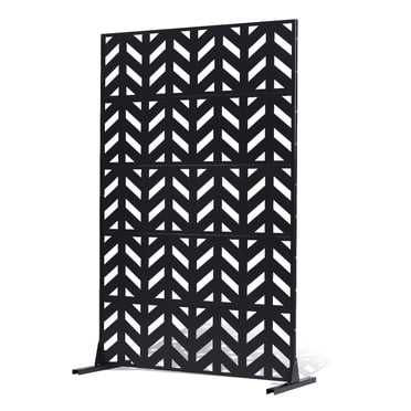 VEVOR Metal Privacy Screen 47" x 72" Freestanding Outdoor Privacy Screens for Patio