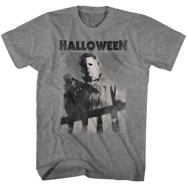T-Shirt pour Adulte Halloween Mikefade Graphite Chiné 5TG