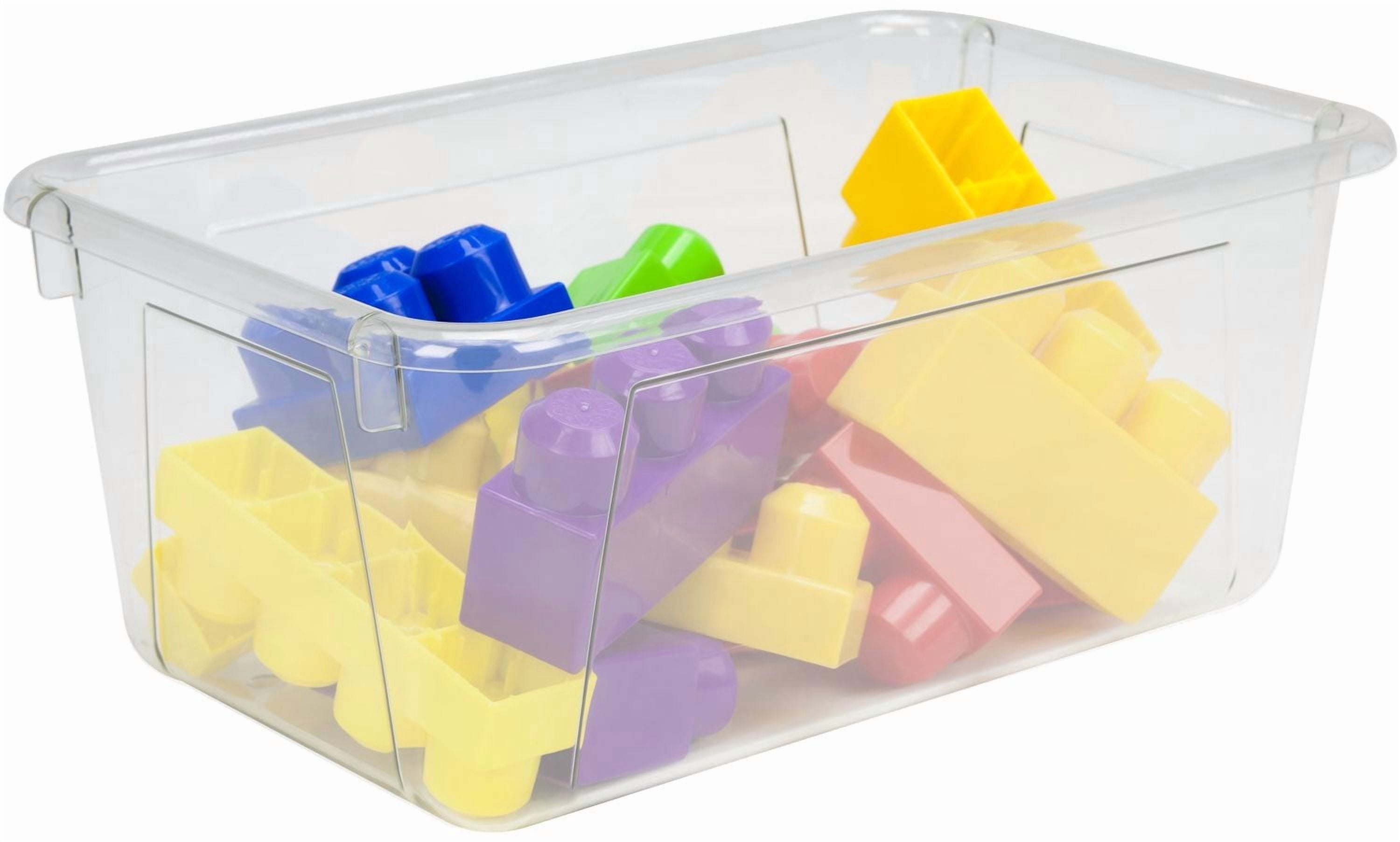 Storex petit bac à rangement, translucide, lot de 5