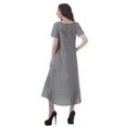 thumbnail image 3 of Moomaya Robes d'Été Imprimées pour Femmes à Manches Courtes en Coton Flex Robe de Soirée, 3 of 4