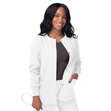 Sivvan Veste d'Échauffement pour Sarraus pour Femmes / Boutons-Pression à l'Avant - Col Rond