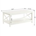 thumbnail image 4 of Convenience Concepts Oxford Collection Table Basse avec Tablette, Ivoire, 4 of 5