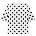 thumbnail image 3 of T-Shirts à Manches Courtes à Col Rond pour Filles Haut Tee Enfants Coton Rayé Imprimé T-Shirt Ample Noir 6-7 Ans, 3 of 8