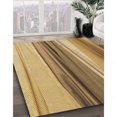 thumbnail image 3 of Ahgly Company Tapis d'Intérieur Rond Lavable en Machine Orange Transitionnel, 4 Pieds Rond, 3 of 7