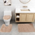 thumbnail image 4 of Czzoypi Soft Bathroom Rug Set 3 Piece-Includes Water Absorbent Non-slip Bath Rug Contours Mat Toilet Lid CoverMicrofiber Bath Rugs for Tub Shower Bathroom FloorMachine Washable, 4 of 7