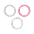 thumbnail image 1 of Dr. Brown's Flexees Beaded Teether Rings, 100% Silicone, Soft Easy to Hold, Encourages Self-Soothing, White/Pink/Gray, BPA-Free, 1 of 8