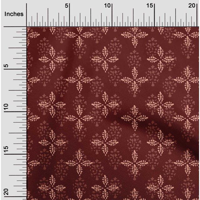 oneOone Silk Tabby Fabric Floral Block Decor Fabric Printed BTY 42 Inch Wide