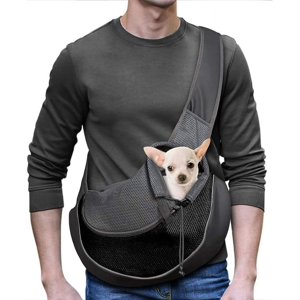 Amdohai Pet Carrier Backpack, Adjustable Leash, Small Dog, Black