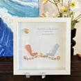 thumbnail image 2 of Seaglass Beach Chairs Sea Glass Art Kit Friendship Frame Hanging Decor Wood, 2 of 6