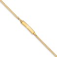 thumbnail image 1 of 14K Yellow Gold Curb Link ID Bracelet, 1 of 3