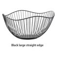 thumbnail image 4 of Becaristey Modern Style Kitchen Metal Fruit Basket Large Capacity Metal Fruit Baskets black Straight large 1Set, 4 of 6