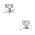 thumbnail image 2 of Maytalsory 1/2/3/5 Kitchen Hanger Self-adhesive Replacement Solid Color Punch-free 360 Degree Rotatable 6 Claw Detachable Mug Brush Rack Grey 2PCS, 2 of 6