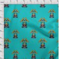 thumbnail image 3 of oneOone Cotton Poplin Fabric Leaves|Bird & Floral Block Print Sewing Fabric BTY 56 Inch Wide, 3 of 4