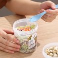 thumbnail image 4 of Salad Cup with Fork Salad Dressing Holder Portable Salad Container Cup Set BPA-Free Double-Layer Design Sealing Rings Easy Fill Clean Lunch Fruit Vegetable Jar, 4 of 7