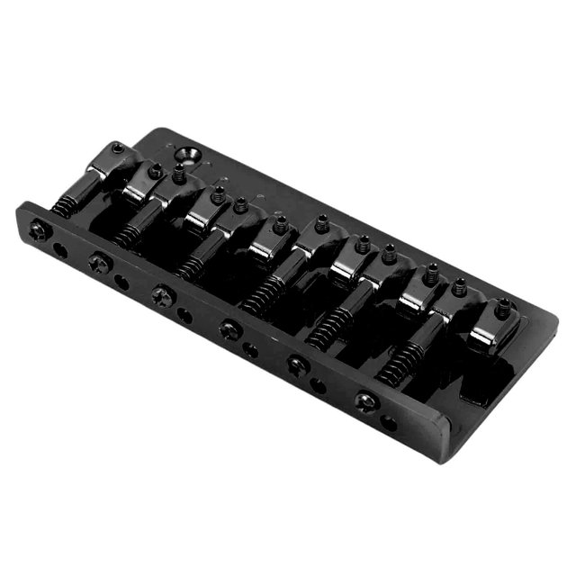 6 String Bass Bridge Adjustable Barrel Saddle Fixed Type Electric Bass Bridge Zinc Alloy Bass Replacement Parts