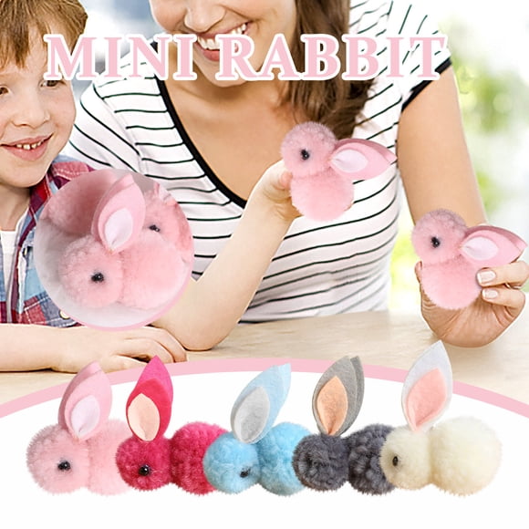 Iumwxz Room Decor 15pcs Easter Decoration Mini Bunny Easter Bunny Doll toy Gift Home Wall Decor Easter Light Blue Up to 45% off