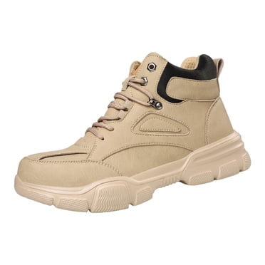 lionlar Bottes de Travail de Construction pour Hommes Chaussures Chaussures Confortables Botte Industrielle 45 Noir