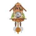 thumbnail image 2 of Cuckoo Wall Clock | Retro Wooden Chime Alarm Clock | Handcrafted Carved Design | Battery Operated | Precise Quartz Movement | Living Room Decorative Vintage Wall Timepiece, 2 of 3