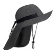 thumbnail image 1 of DYNWAVECA Chapeau de Pêche Chapeau de Soleil avec Rabat de Cou Soleil Protection Visière Chapeau de Randonnée Chapeau à Large Bord pour la Chasse Équitation Sac à Dos Sport Adultes Vert Profond, 1 of 10