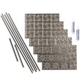 thumbnail image 1 of Fasade Decorative Vinyl Backsplash Panels 18in x 24in Brushed Nickel Finish, 1 of 6