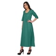 thumbnail image 2 of Moomaya Kurtis en Coton Uni pour Femmes Tenue de Fête Manches 3/4 Robe Mode pour Femmes, 2 of 5