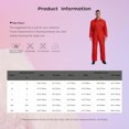 thumbnail image 5 of Runhomal Men's Long Sleeve Coveralls Dustproof Durable Button Up Work Overalls Jumpsuits Workwear Purple L, 5 of 5
