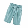 thumbnail image 4 of maytalsory Short Pants Elastic Waistband Loose Shorts Woman Summer Outfits, Light Green, M, 4 of 5