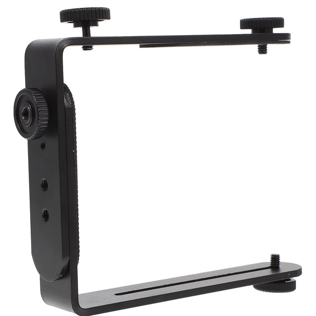 KAKOWELY Metal L Bracket Camera 1/4 Inch Screw Flash Light Holder Camera Bracket,6.3X"X4.72"X1.34"